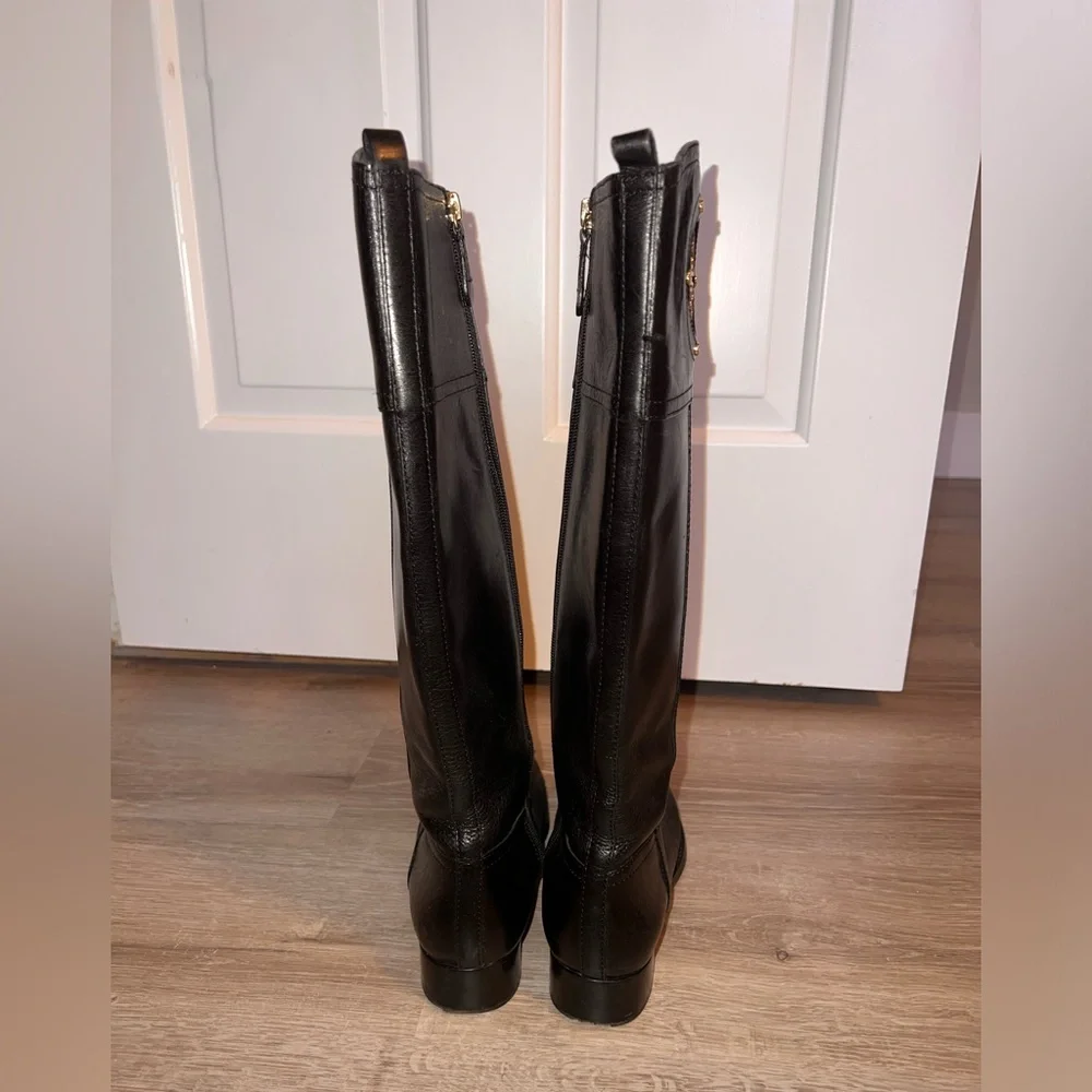 Tory Burch Kiernan Black Ridding Leather Boots size 6